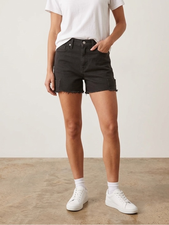 Levi's Pants - Signature by Levi Strauss Heritage High Rise Loose Straight Shorts Olive Green 4